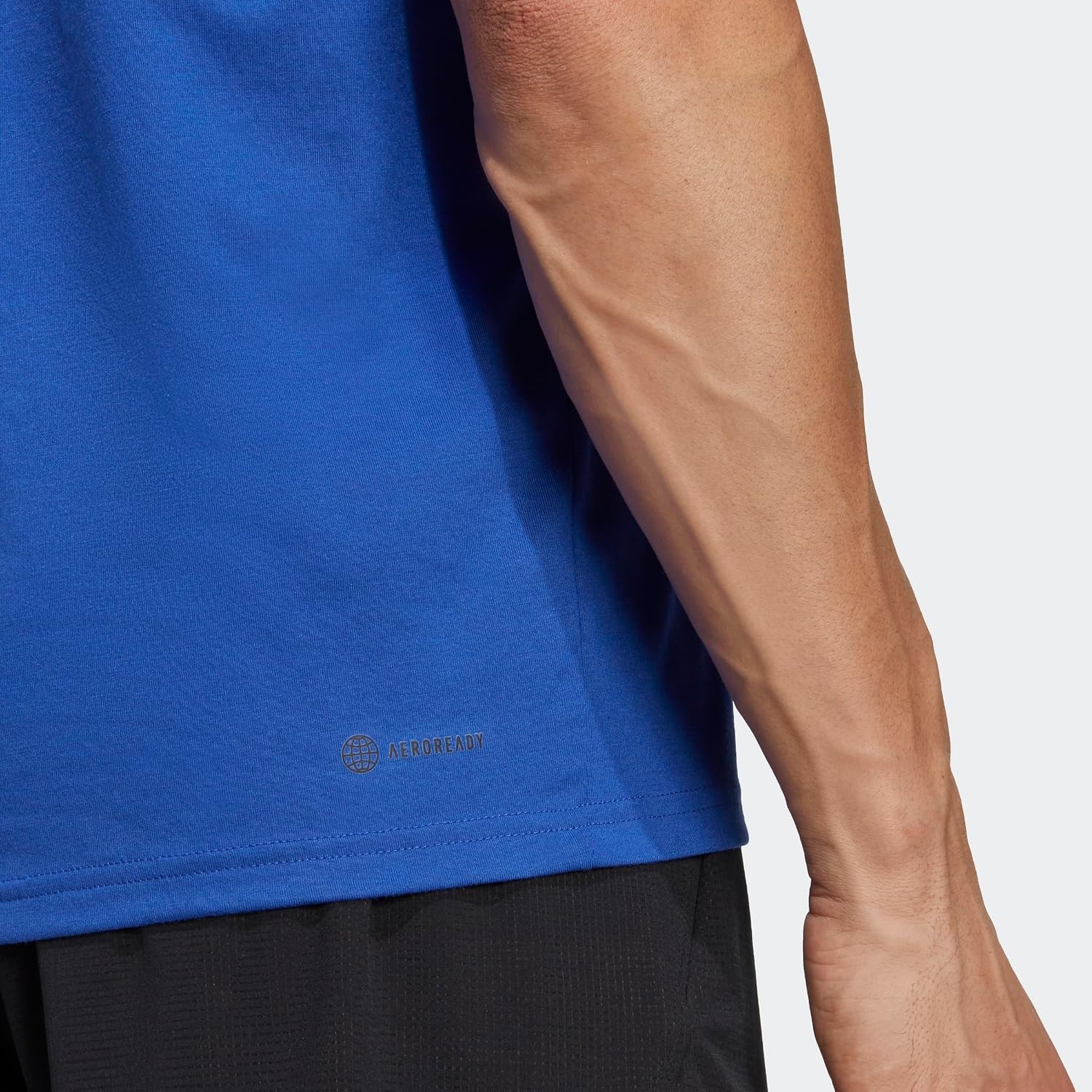 image:imageadidas Mens Essentials Feel Ready Training TShirtLucid BlueSemi Lucid BlueBlack