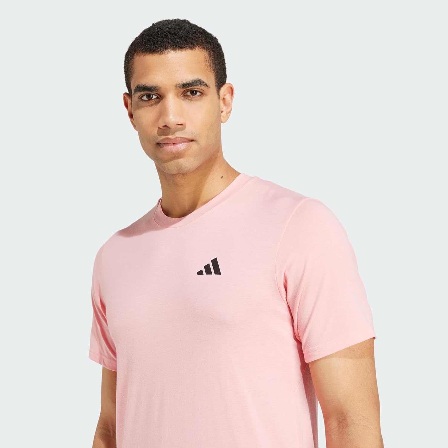 image:imageadidas Mens Essentials Feel Ready Training TShirtSemi Pink SparkBlack