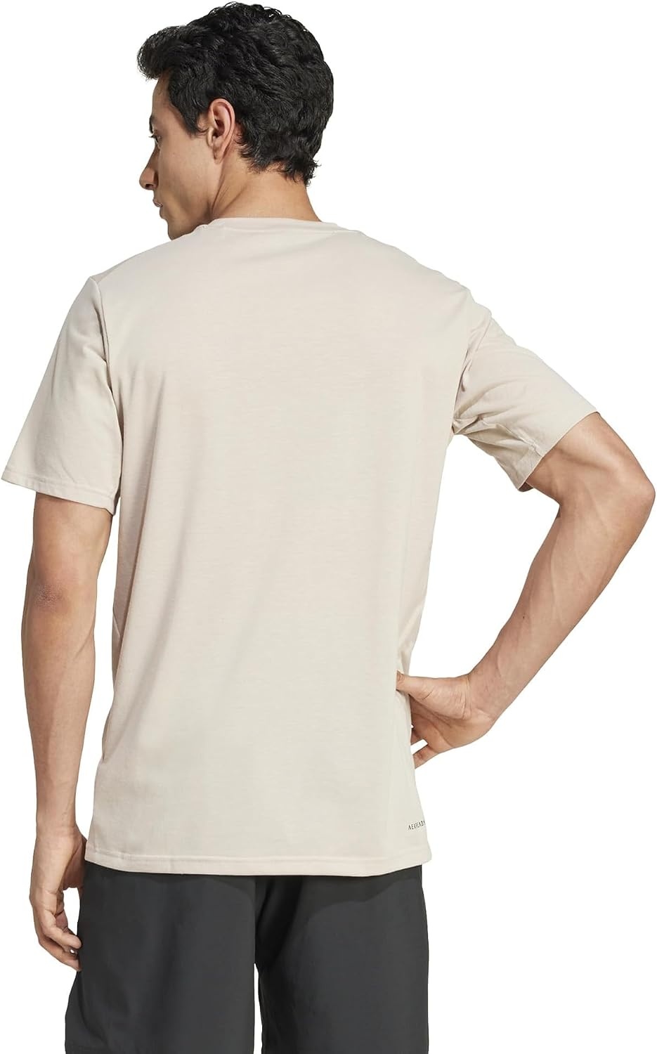 image:imageadidas Mens Essentials Feel Ready Training TShirtWonder BeigeBlack