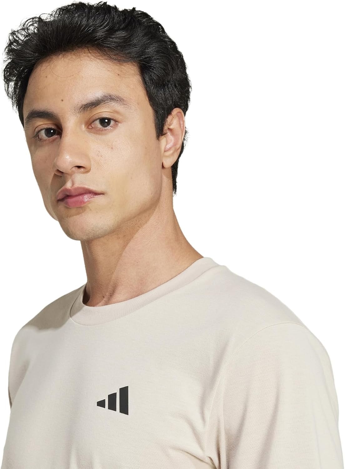 image:imageadidas Mens Essentials Feel Ready Training TShirtWonder BeigeBlack