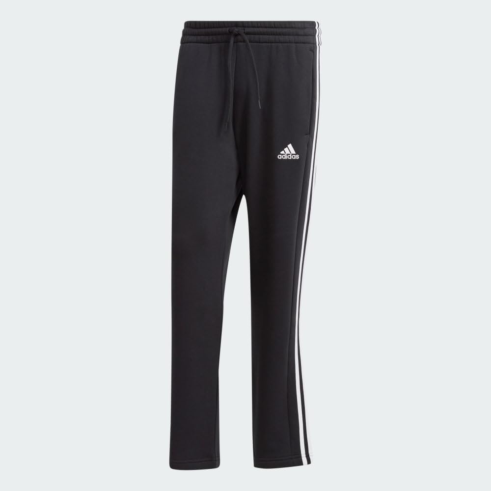image:imageadidas Mens Essentials Fleece Open Hem 3Stripes PantsBlack2023