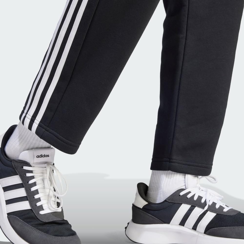image:imageadidas Mens Essentials Fleece Open Hem 3Stripes PantsBlack2023