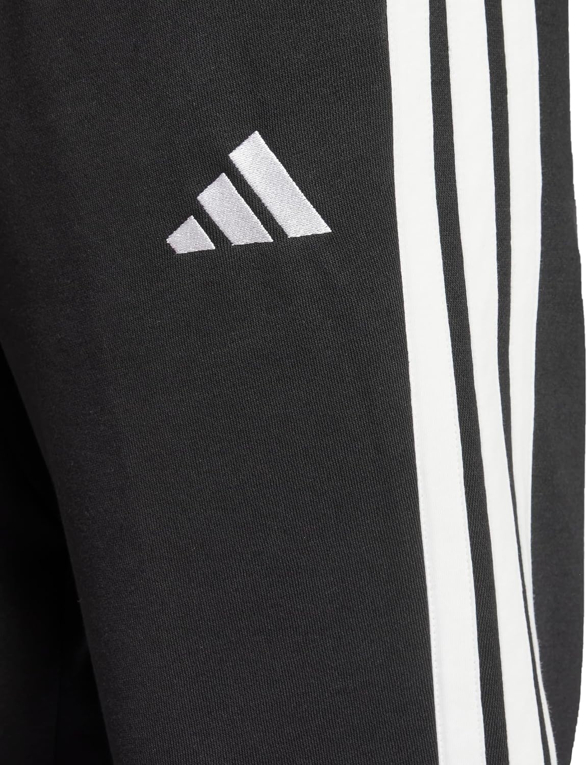 image:imageadidas Mens Essentials Fleece Open Hem 3Stripes PantsBlackWhite