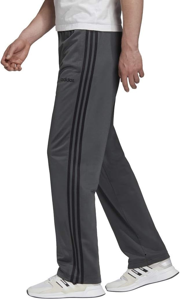 image:imageadidas Mens Essentials Fleece Open Hem 3Stripes PantsSolid GreySolid GreyBlack