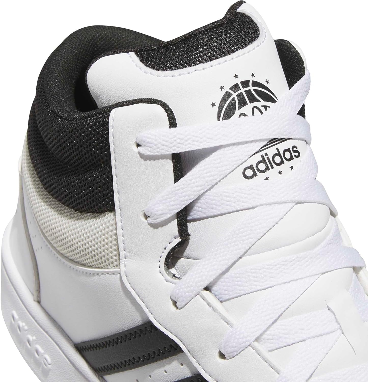 image:imageadidas Mens Hoops Mid Classic Lace Up Sneakers Shoes Casual Blue WhiteWhiteBlackOrbit Grey