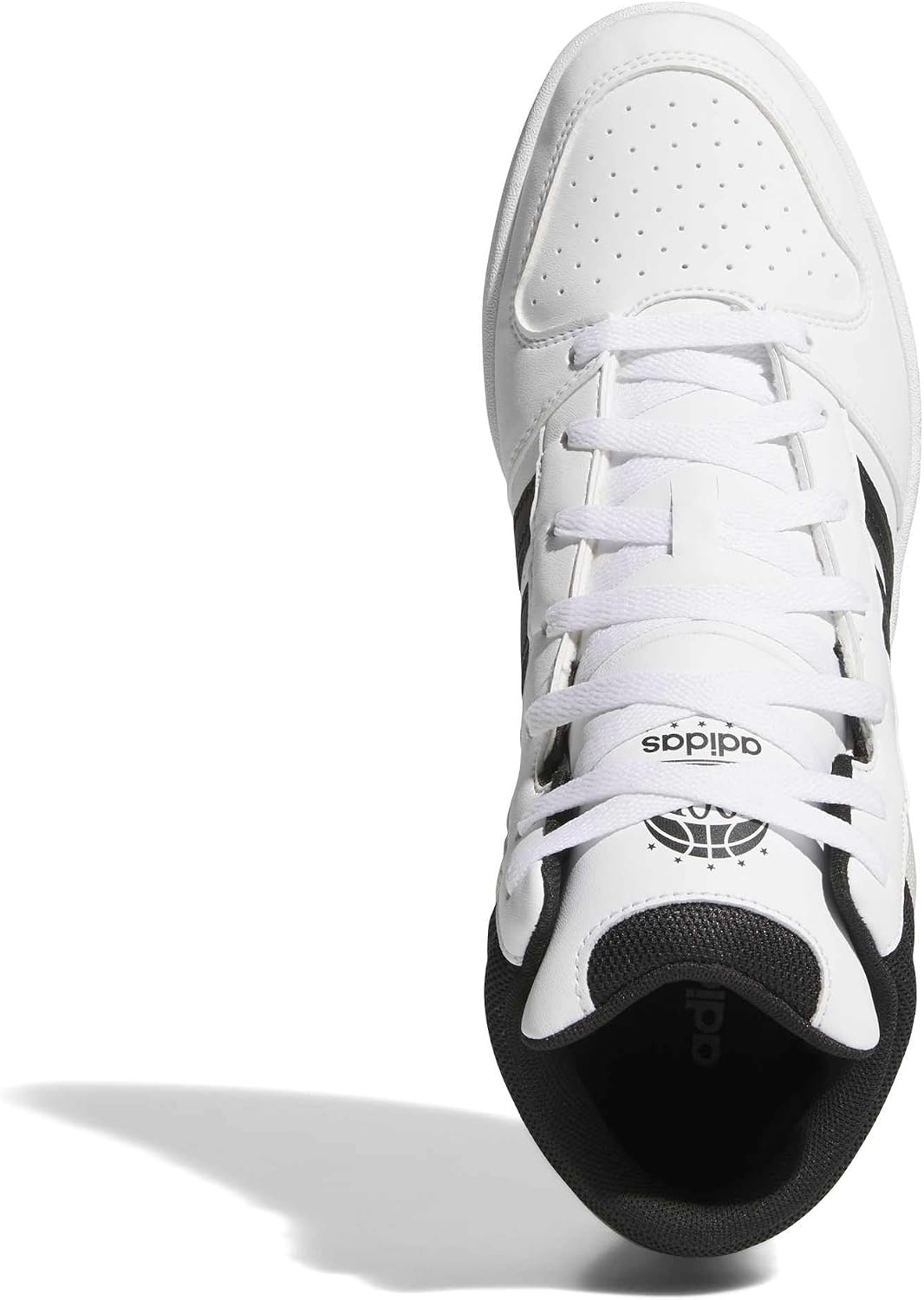 image:imageadidas Mens Hoops Mid Classic Lace Up Sneakers Shoes Casual Blue WhiteWhiteBlackOrbit Grey