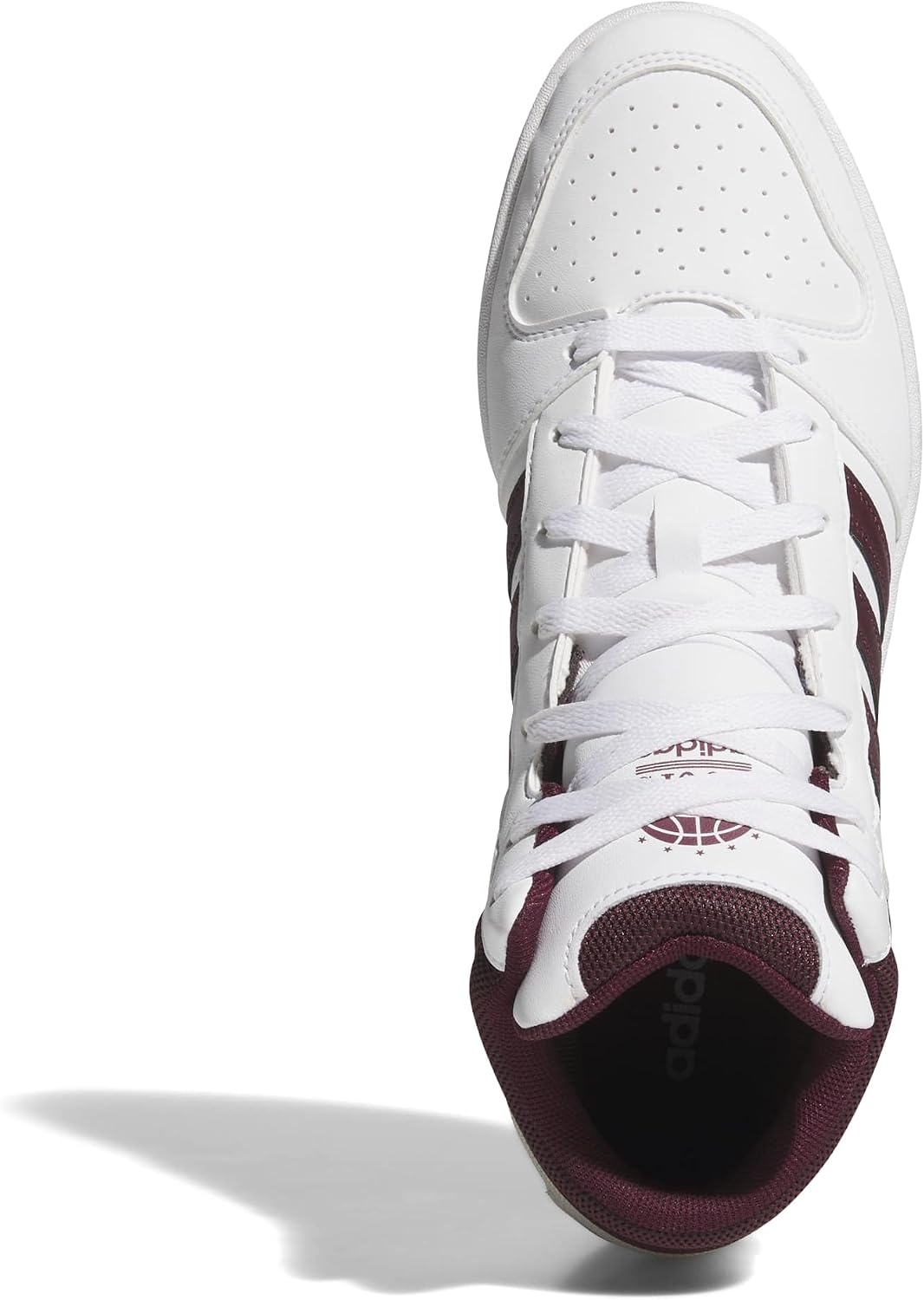 image:imageadidas Mens Hoops Mid Classic Lace Up Sneakers Shoes Casual Blue WhiteWhiteMaroonOrbit Grey