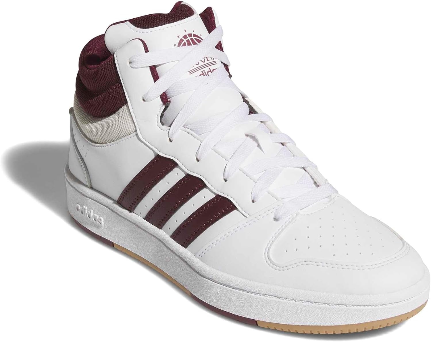 image:imageadidas Mens Hoops Mid Classic Lace Up Sneakers Shoes Casual Blue WhiteWhiteMaroonOrbit Grey