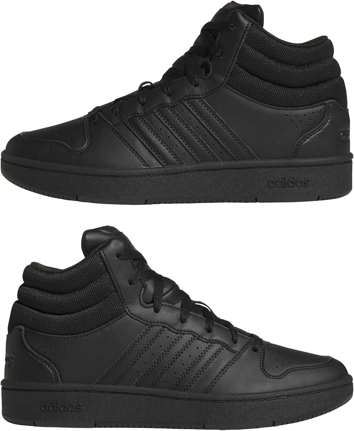 image:imageadidas Mens Hoops Mid Classic Lace Up Sneakers Shoes Casual Blue WhiteWhitePreloved InkOrbit Grey