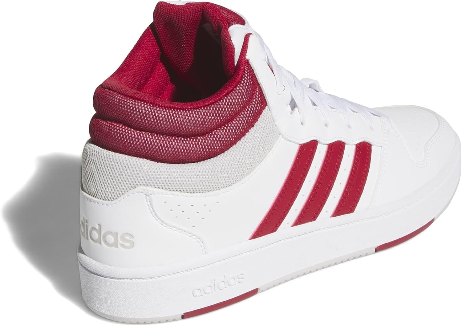 image:imageadidas Mens Hoops Mid Classic Lace Up Sneakers Shoes Casual Blue WhiteWhiteTeam Victory RedGrey