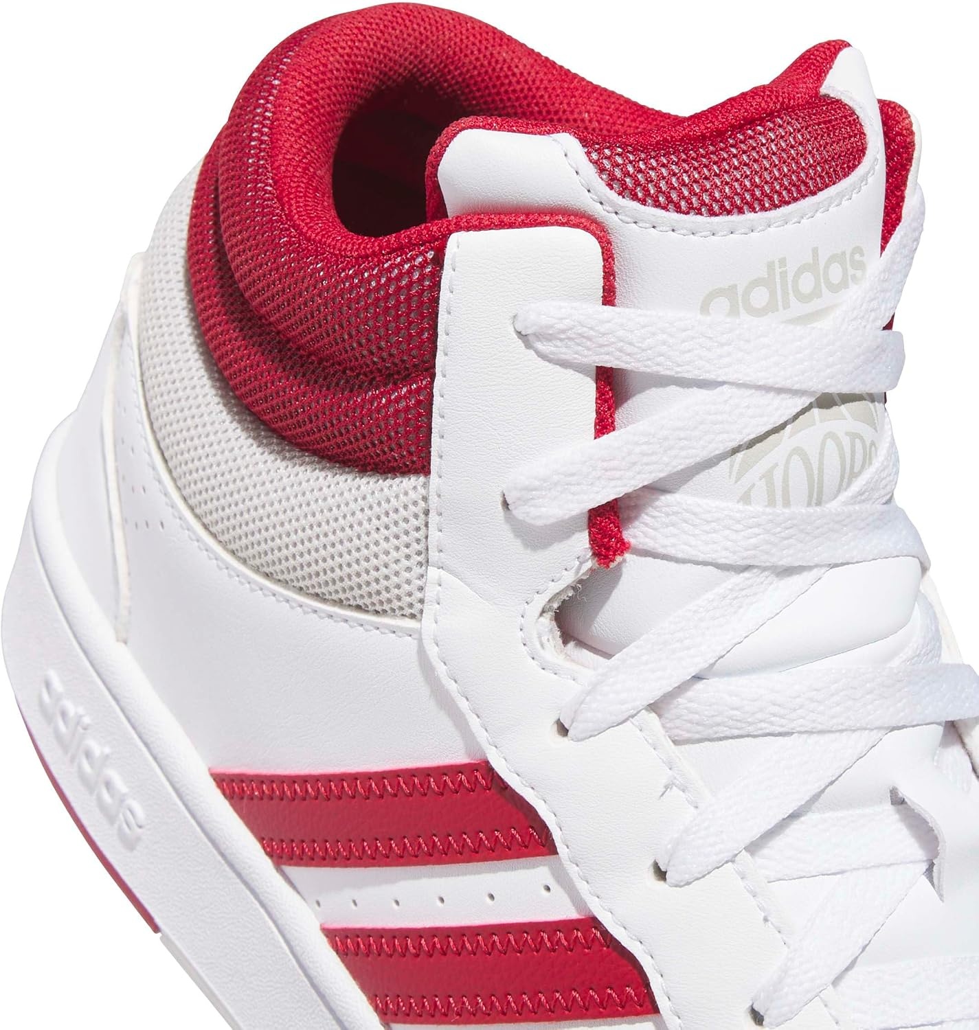 image:imageadidas Mens Hoops Mid Classic Lace Up Sneakers Shoes Casual Blue WhiteWhiteTeam Victory RedGrey