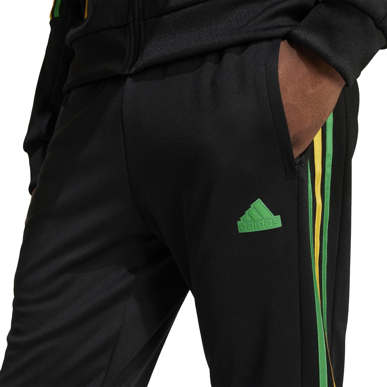 image:imageadidas Mens House of Tiro Nations Pack PantsBlackVivid GreenBold Gold