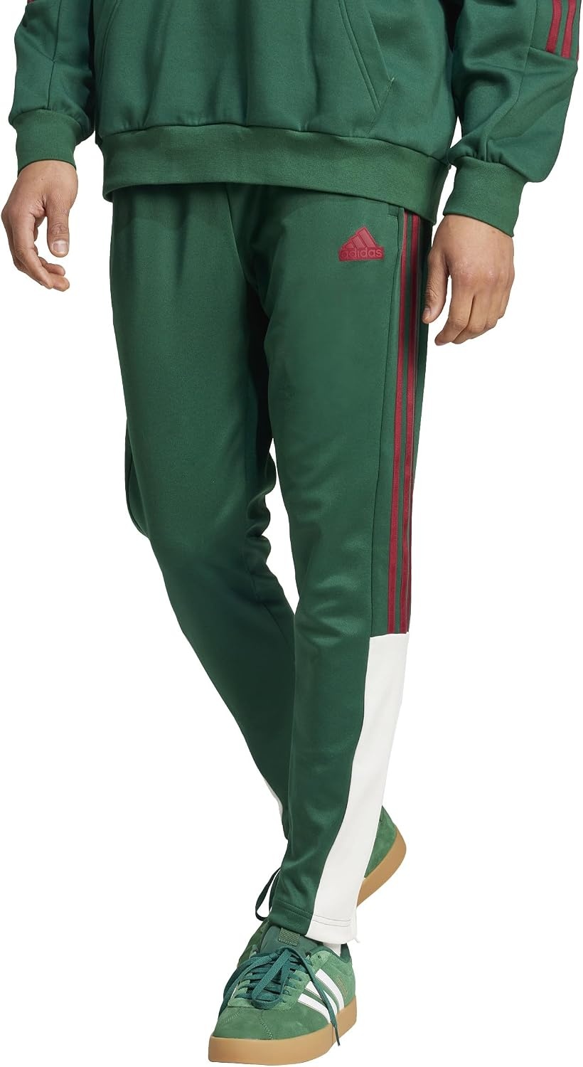image:imageadidas Mens House of Tiro Nations Pack PantsDark GreenCloud WhiteCollegiate Burgundy