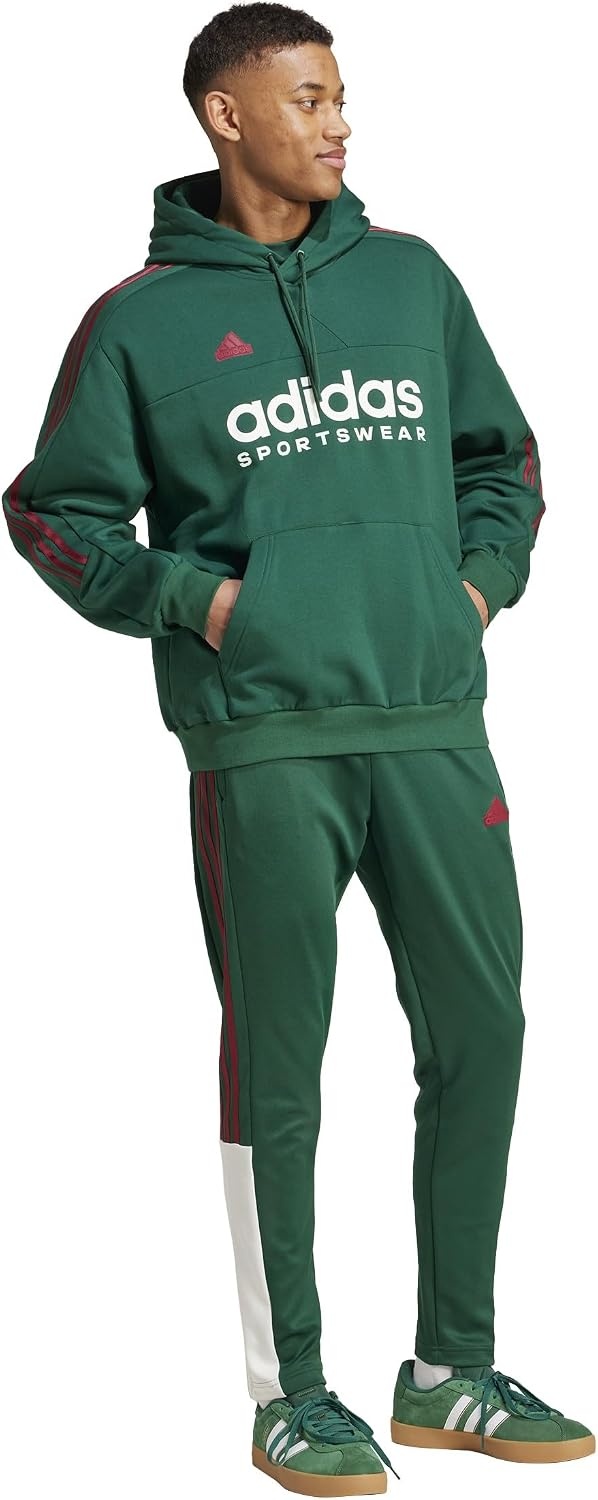 image:imageadidas Mens House of Tiro Nations Pack PantsDark GreenCloud WhiteCollegiate Burgundy