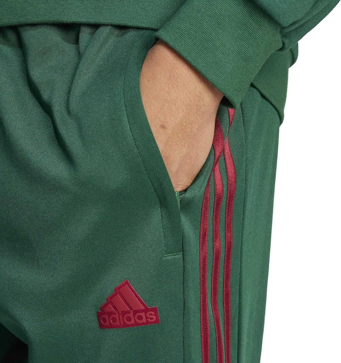 image:imageadidas Mens House of Tiro Nations Pack PantsDark GreenCloud WhiteCollegiate Burgundy