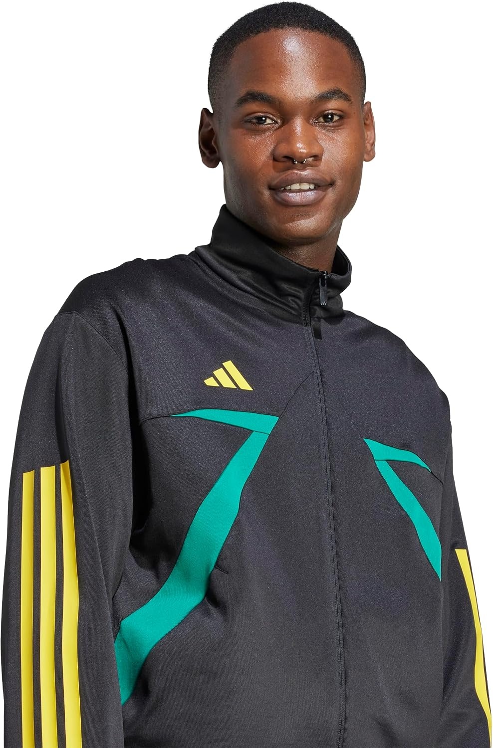 image:imageadidas Mens House of Tiro Nations Pack Track TopBlackBold GreenHazy Yellow