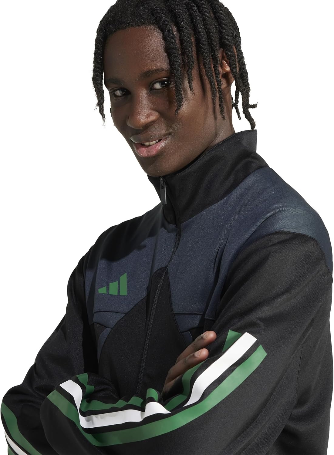 image:imageadidas Mens House of Tiro Nations Pack Track TopBlackDark GreyCollegiate Green