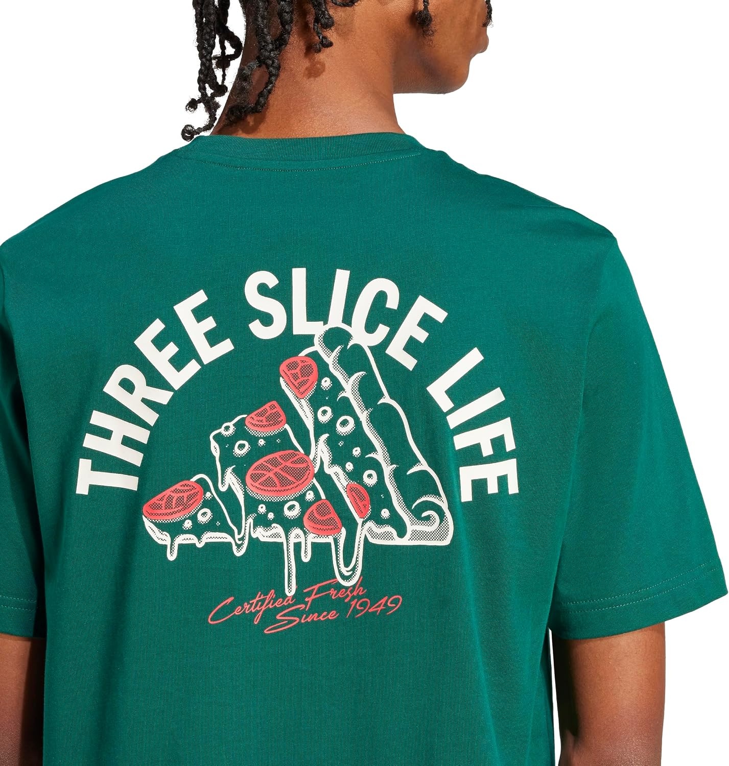 image:imageadidas Mens Lounge Pizza Graphic TShirtCollegiate Green