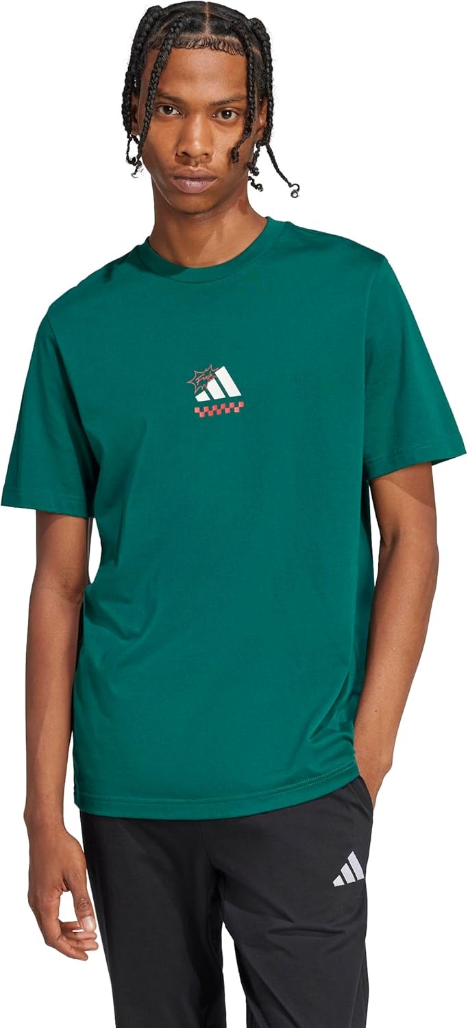 image:imageadidas Mens Lounge Pizza Graphic TShirtCollegiate Green