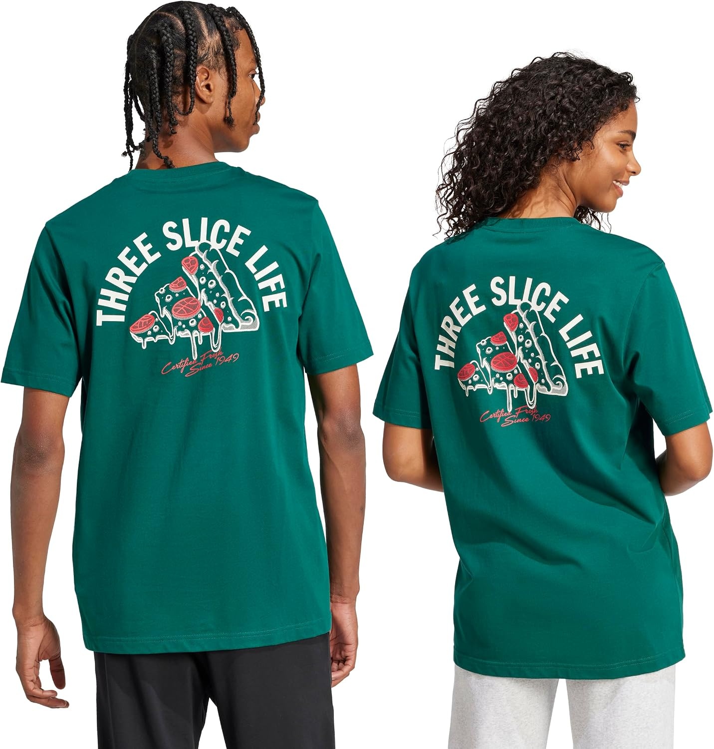 image:imageadidas Mens Lounge Pizza Graphic TShirtCollegiate Green