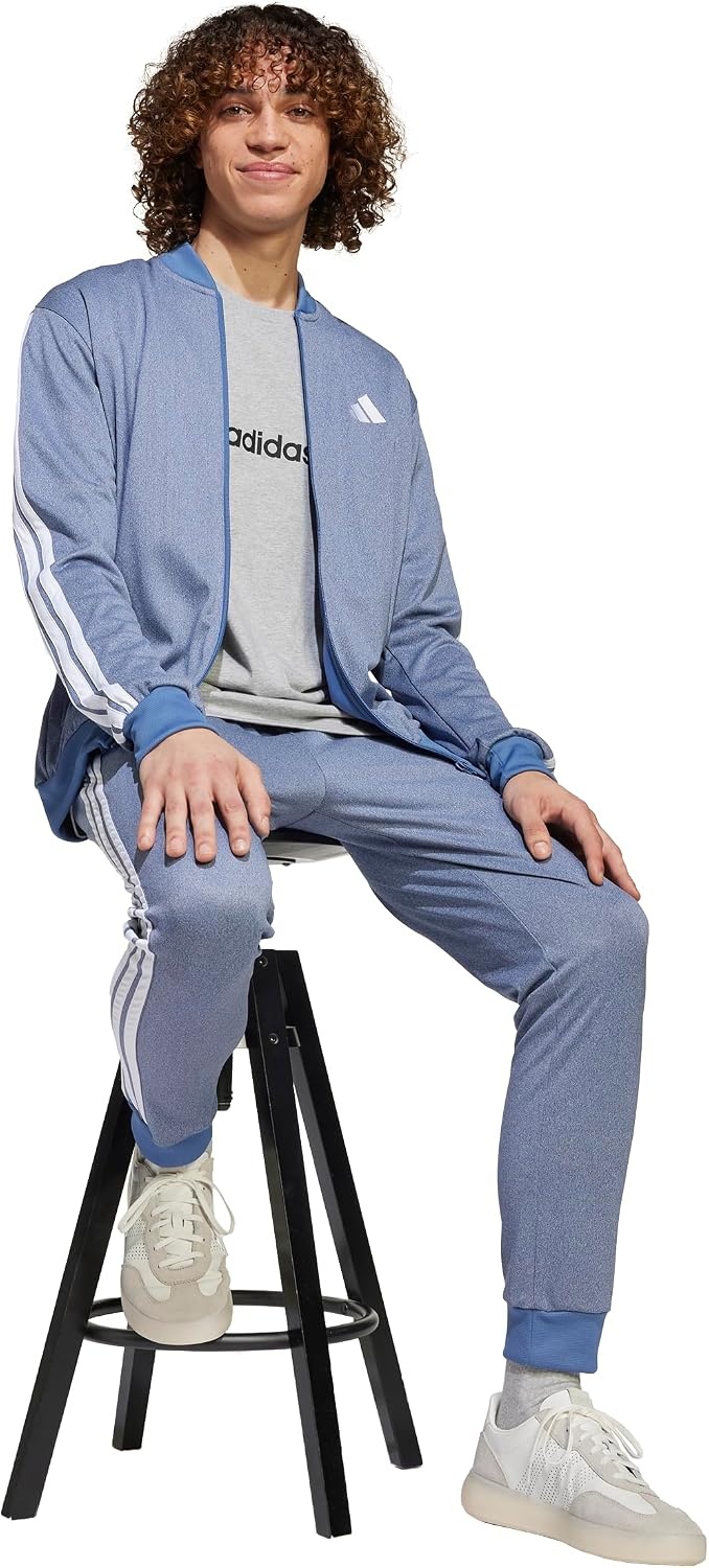 image:imageadidas Mens Size Tricot Track TopDark Blue Melange
