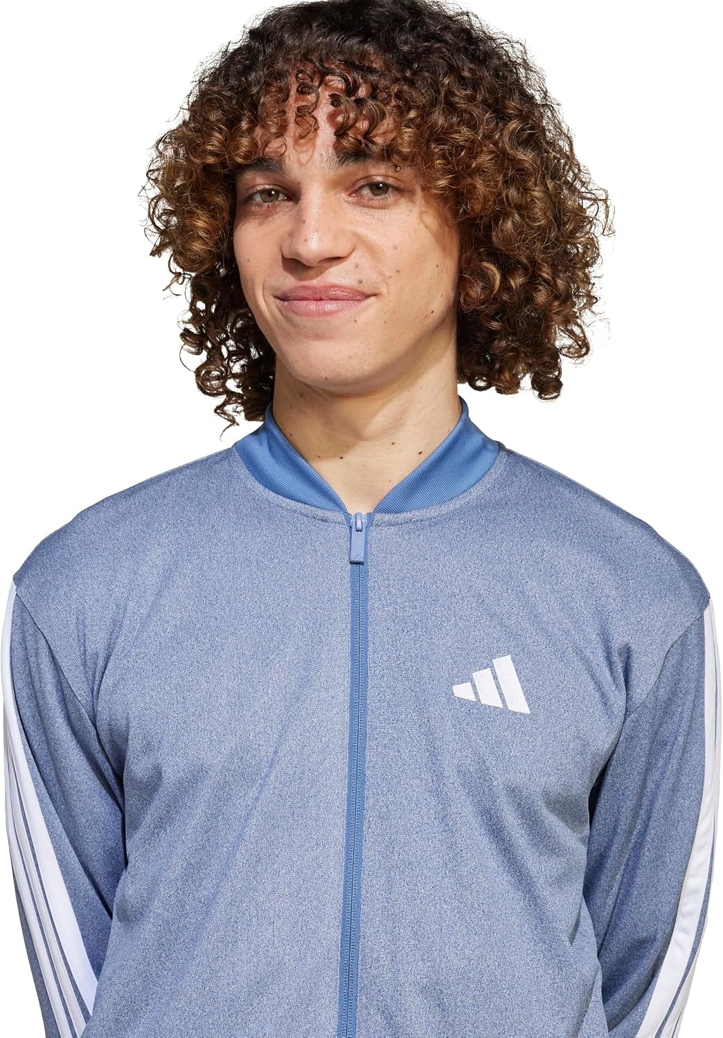 image:imageadidas Mens Size Tricot Track TopDark Blue Melange