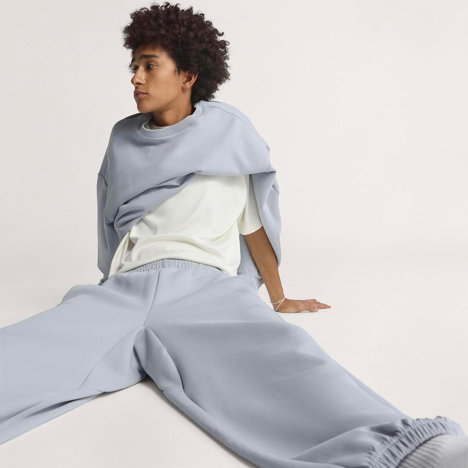 image:imageadidas Mens Soft Lux Loose PantsHalo Silver