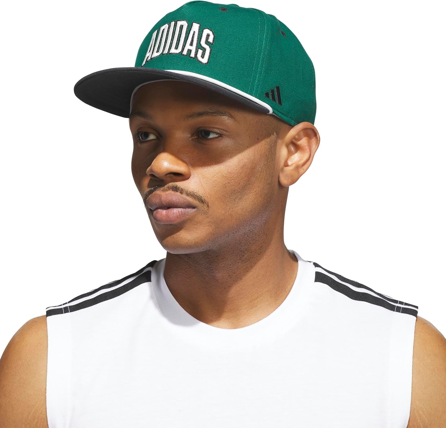 image:imageadidas Mens Sport Lifestyle Rope Brim Snapback HatCollegiate GreenOff WhiteBlack