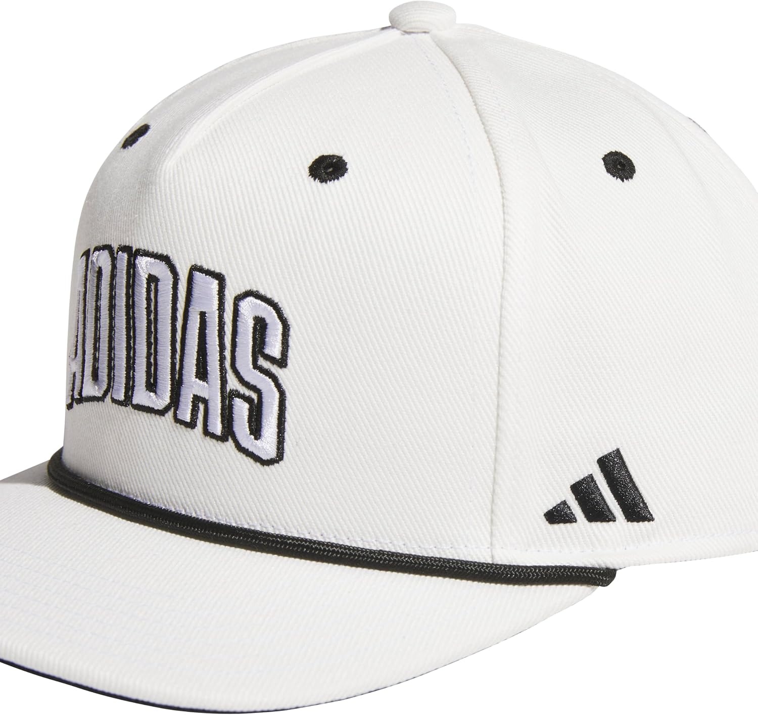 image:imageadidas Mens Sport Lifestyle Rope Brim Snapback HatWhiteBlack