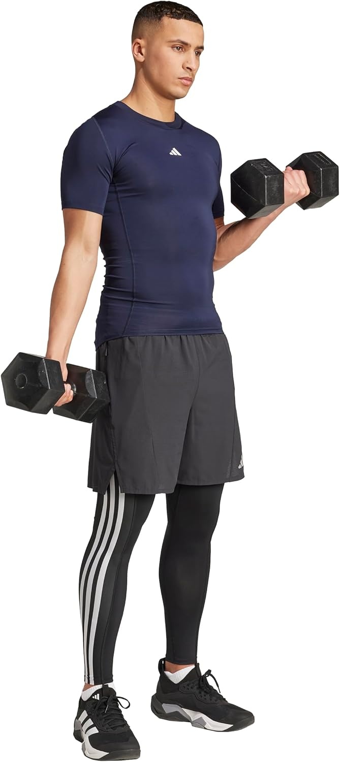 image:imageadidas Mens Techfit Compression Training TShirtLegend Ink