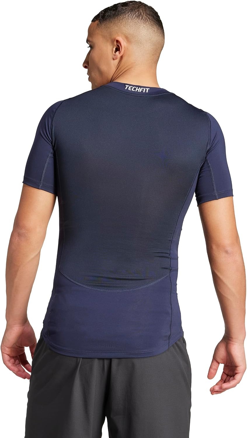 image:imageadidas Mens Techfit Compression Training TShirtLegend Ink