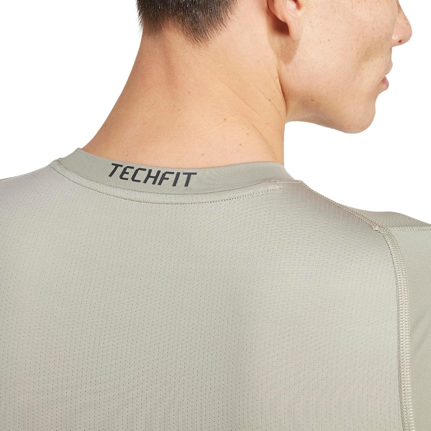 image:imageadidas Mens Techfit Compression Training TShirtSilver Pebble