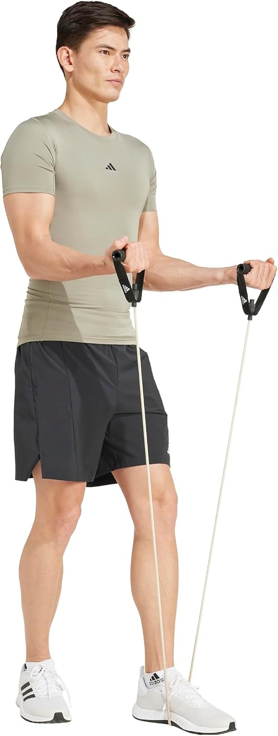 image:imageadidas Mens Techfit Compression Training TShirtSilver Pebble