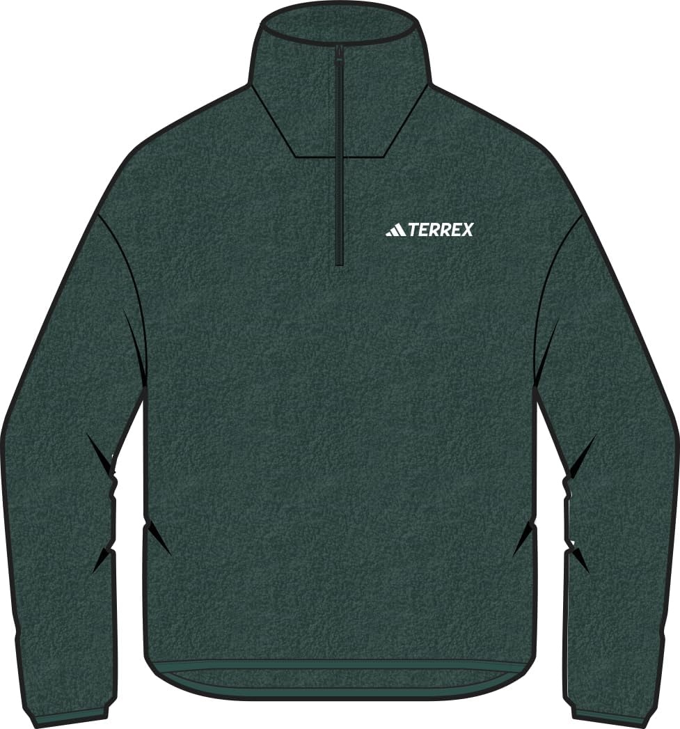 image:imageadidas Mens Terrex Multi Essentials Halfzip Fleece Hiking JacketAurora Ivy