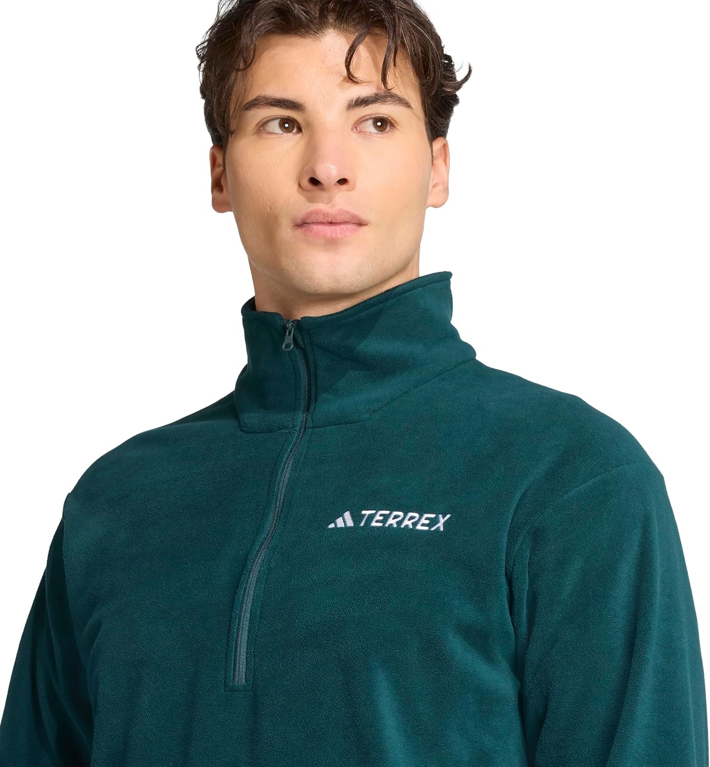 image:imageadidas Mens Terrex Multi Essentials Halfzip Fleece Hiking JacketAurora Ivy