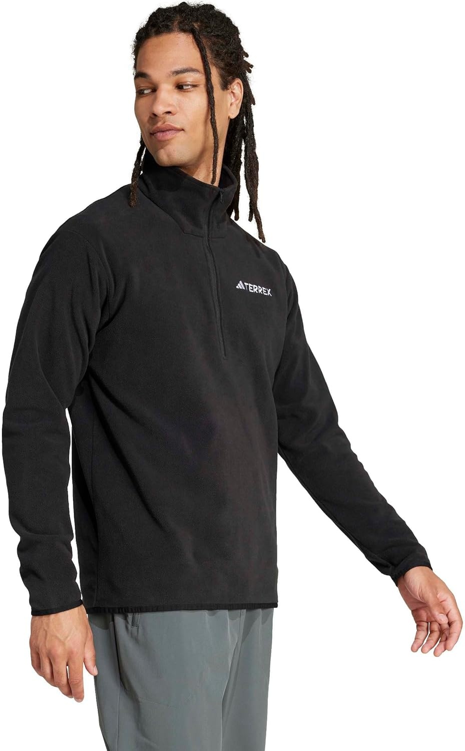 image:imageadidas Mens Terrex Multi Essentials Halfzip Fleece Hiking JacketBlack
