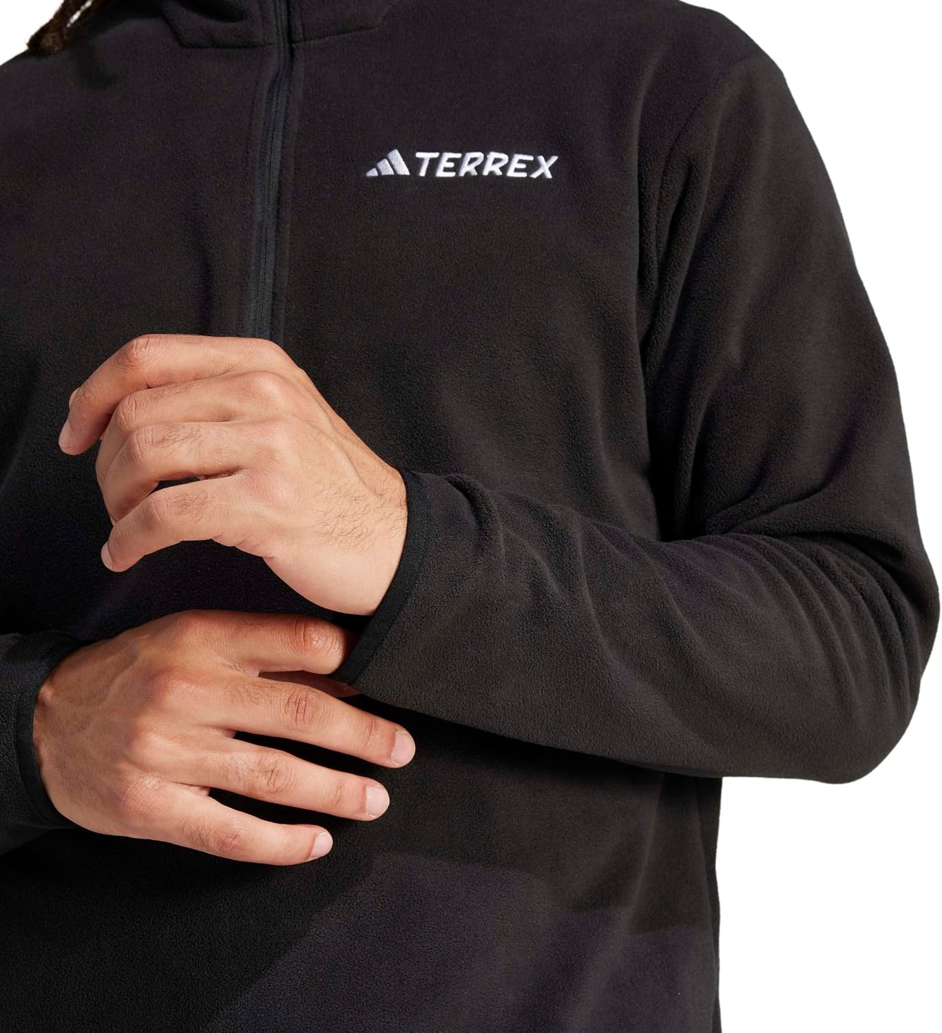 image:imageadidas Mens Terrex Multi Essentials Halfzip Fleece Hiking JacketBlack