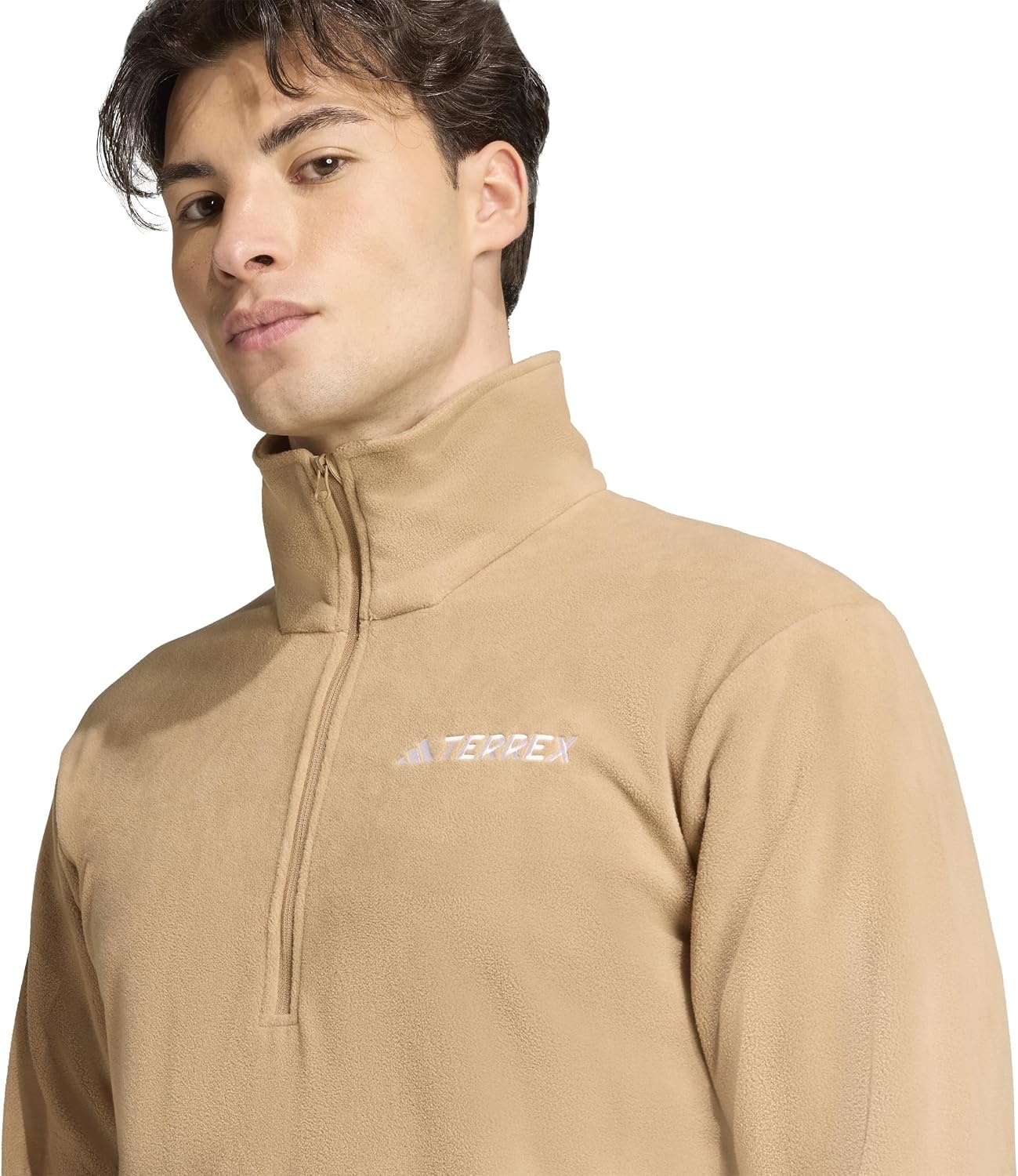 image:imageadidas Mens Terrex Multi Essentials Halfzip Fleece Hiking JacketCardboard