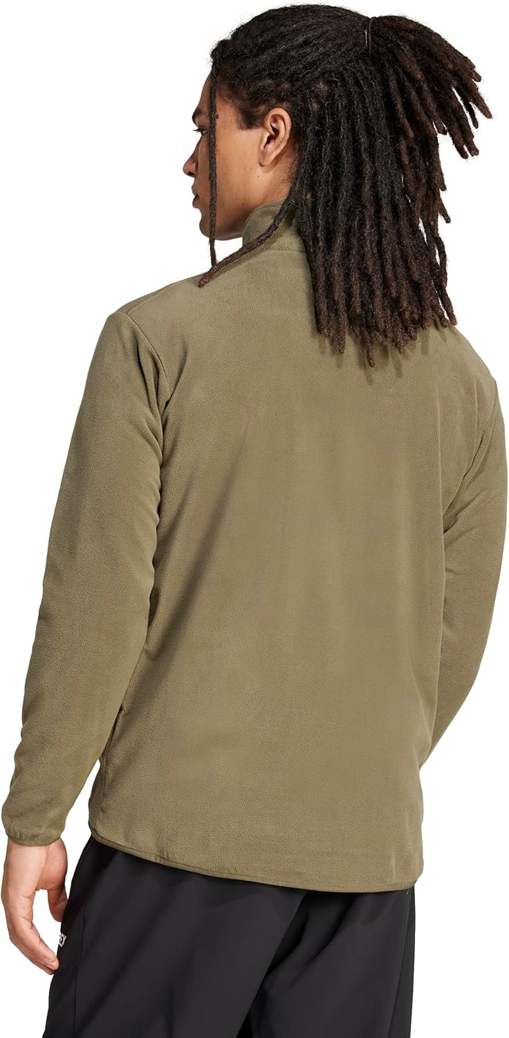 image:imageadidas Mens Terrex Multi Essentials Halfzip Fleece Hiking JacketOlive Strata