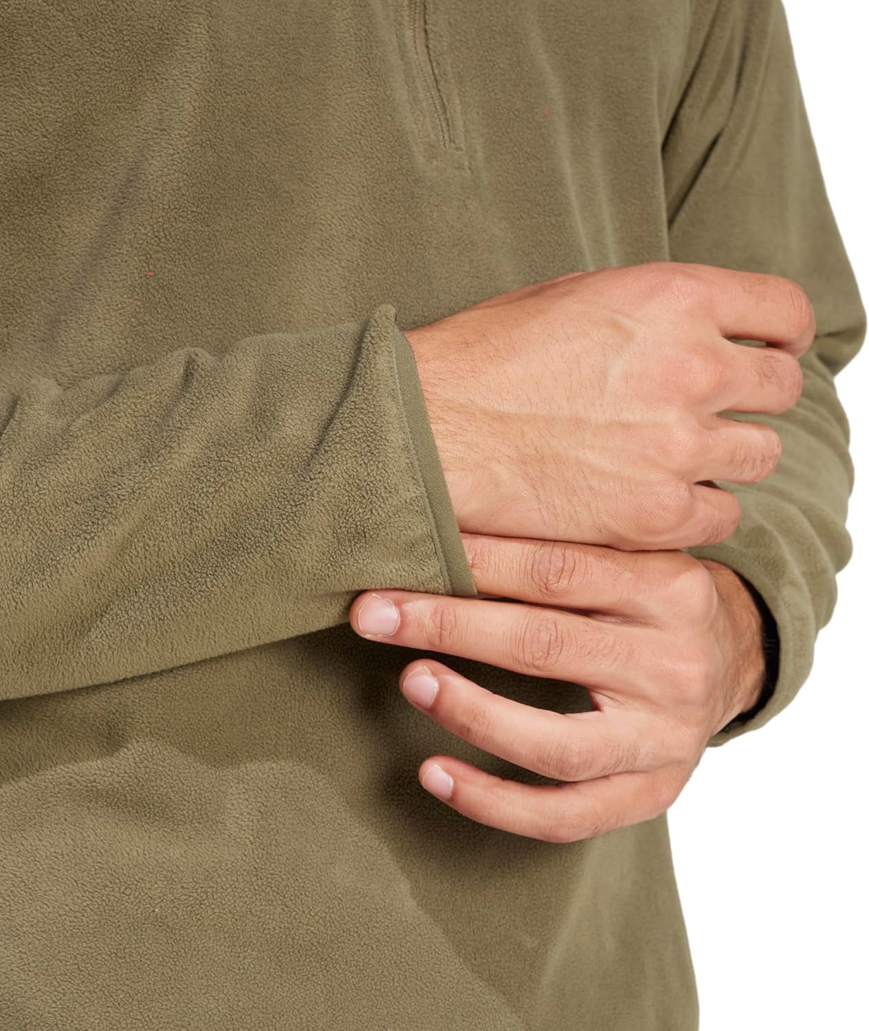 image:imageadidas Mens Terrex Multi Essentials Halfzip Fleece Hiking JacketOlive Strata
