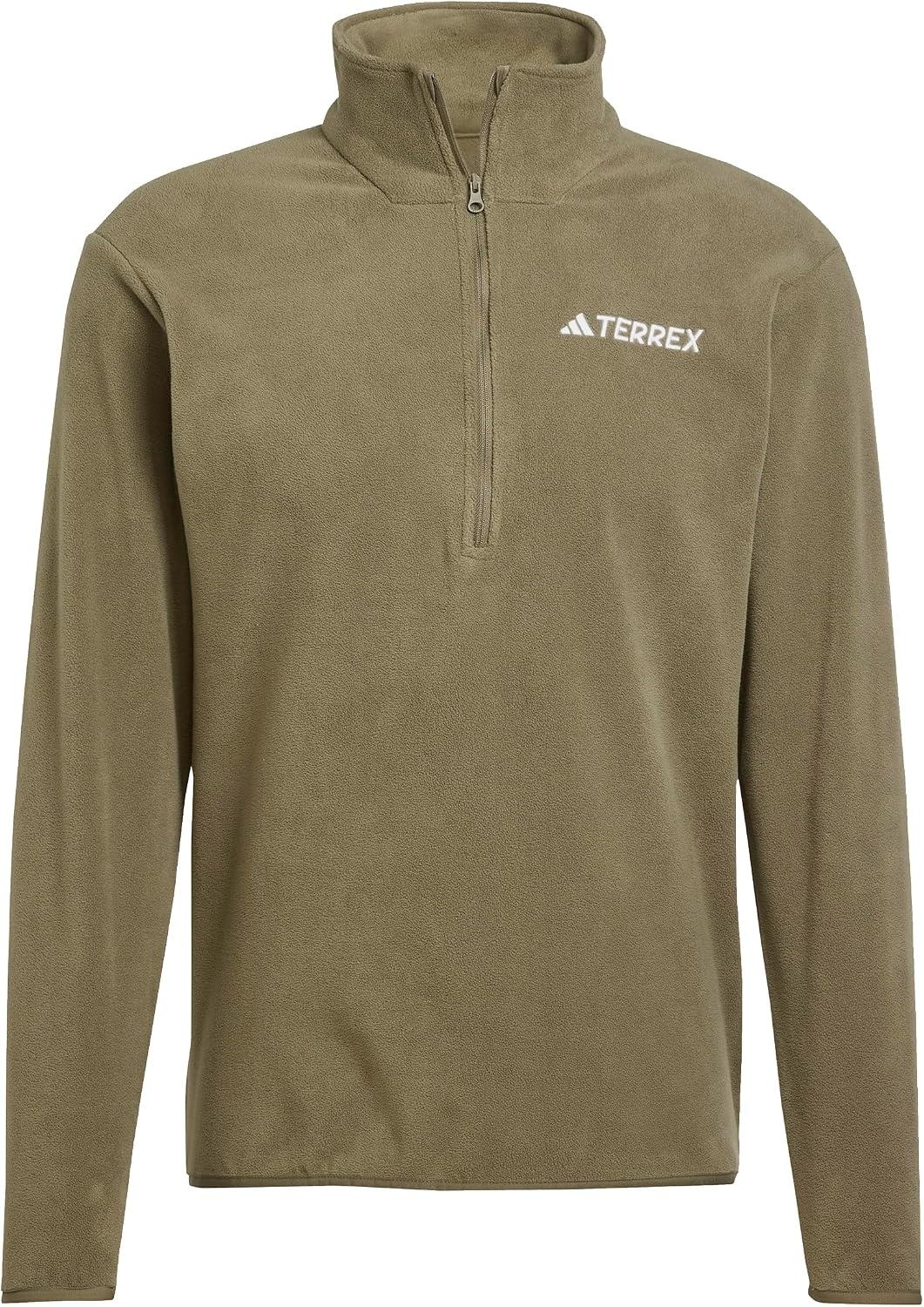 image:imageadidas Mens Terrex Multi Essentials Halfzip Fleece Hiking JacketOlive Strata