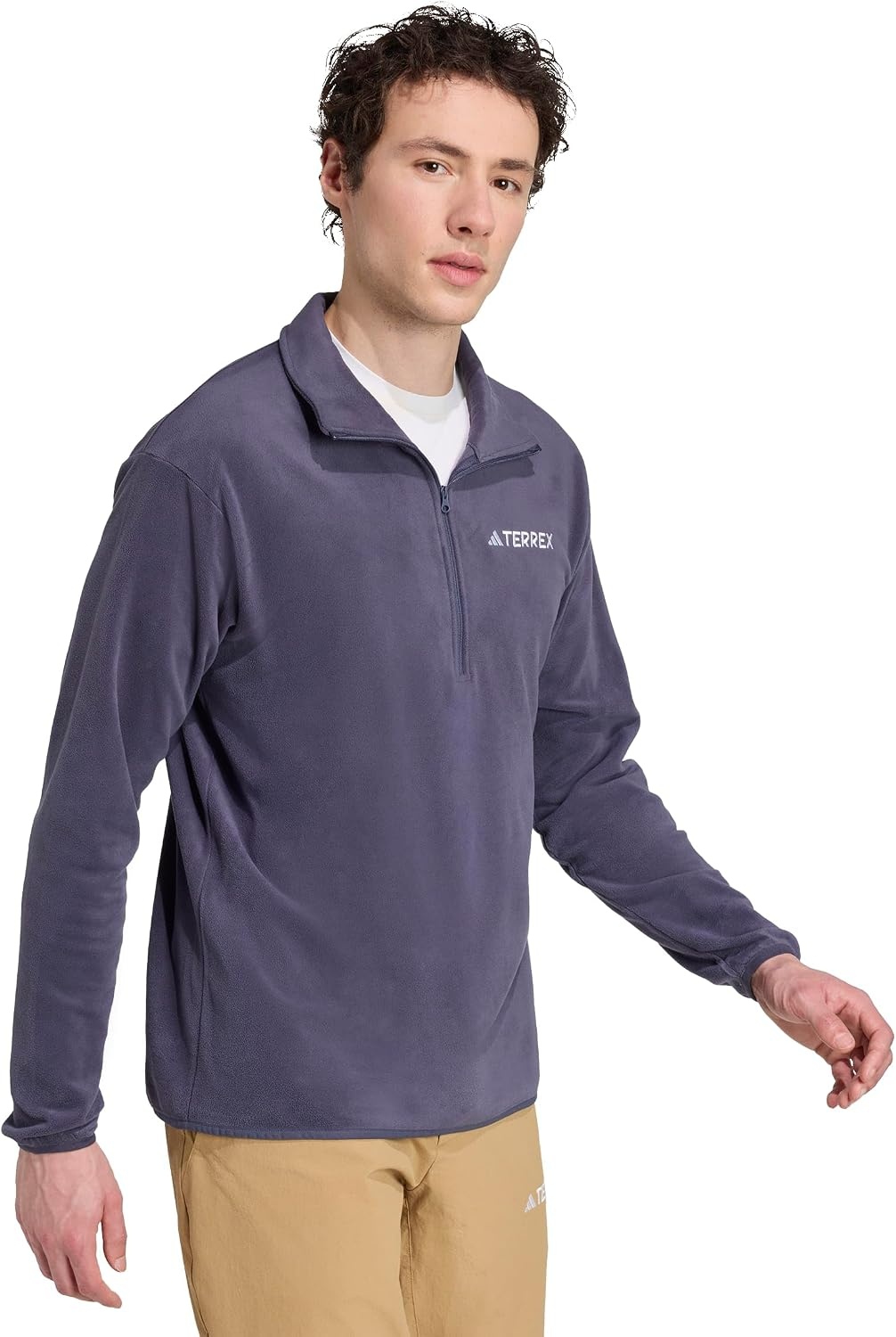 image:imageadidas Mens Terrex Multi Essentials Halfzip Fleece Hiking JacketShadow Navy