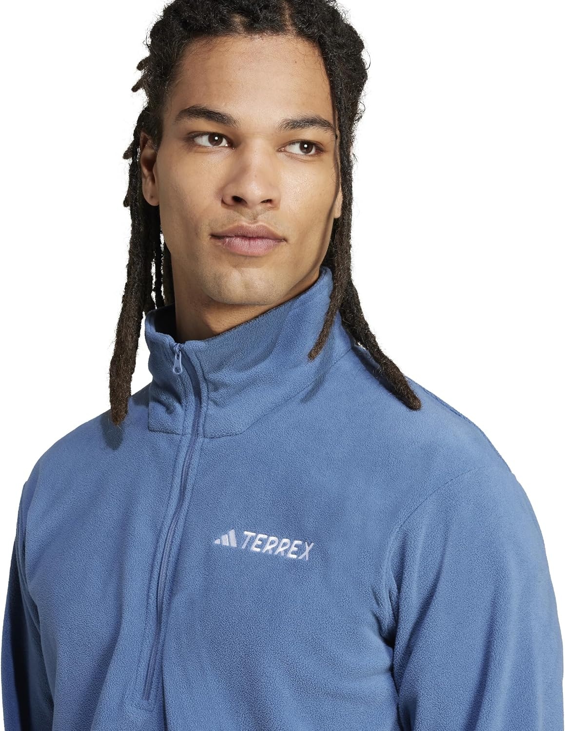 image:imageadidas Mens Terrex Multi Essentials Halfzip Fleece Hiking JacketWonder Steel