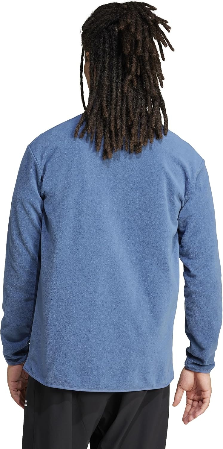 image:imageadidas Mens Terrex Multi Essentials Halfzip Fleece Hiking JacketWonder Steel