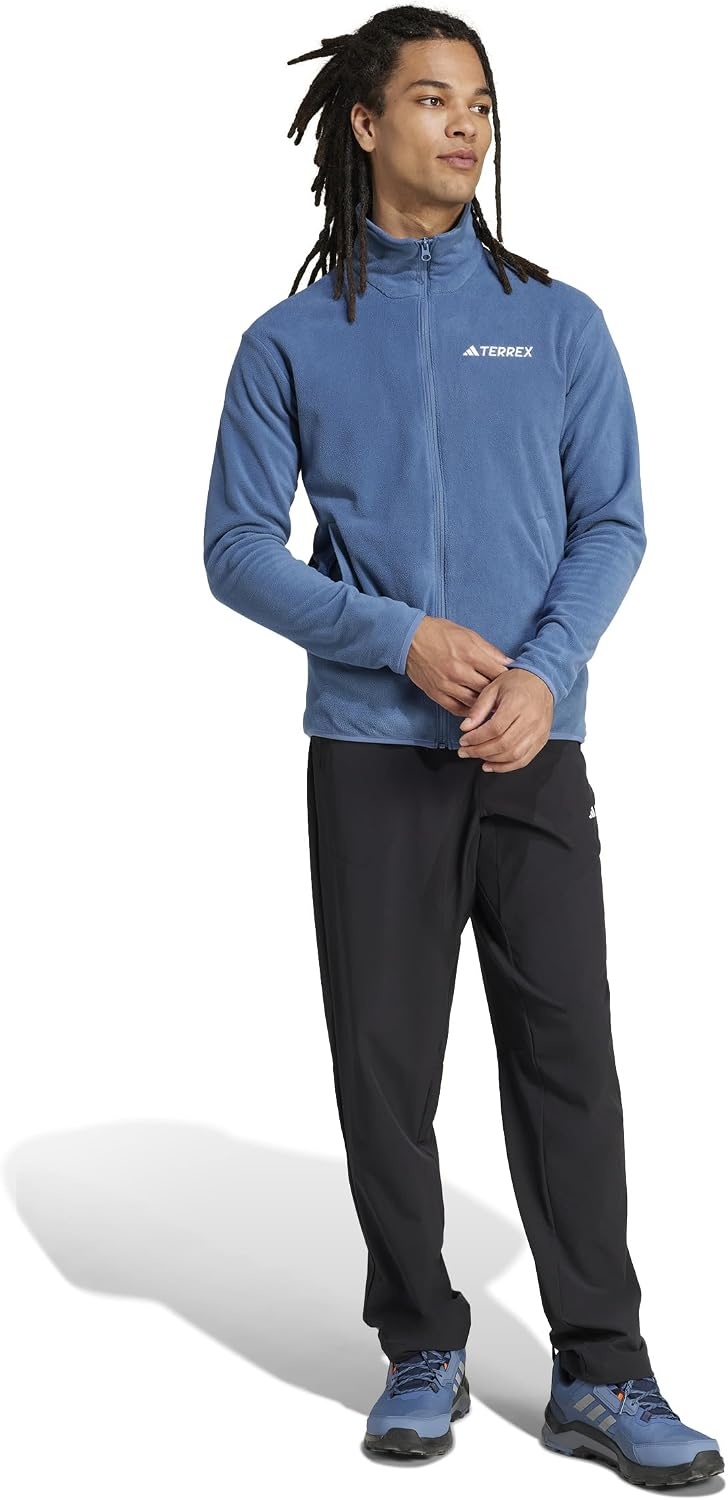 image:imageadidas Mens Terrex Multi Essentials Halfzip Fleece Hiking JacketWonder Steel