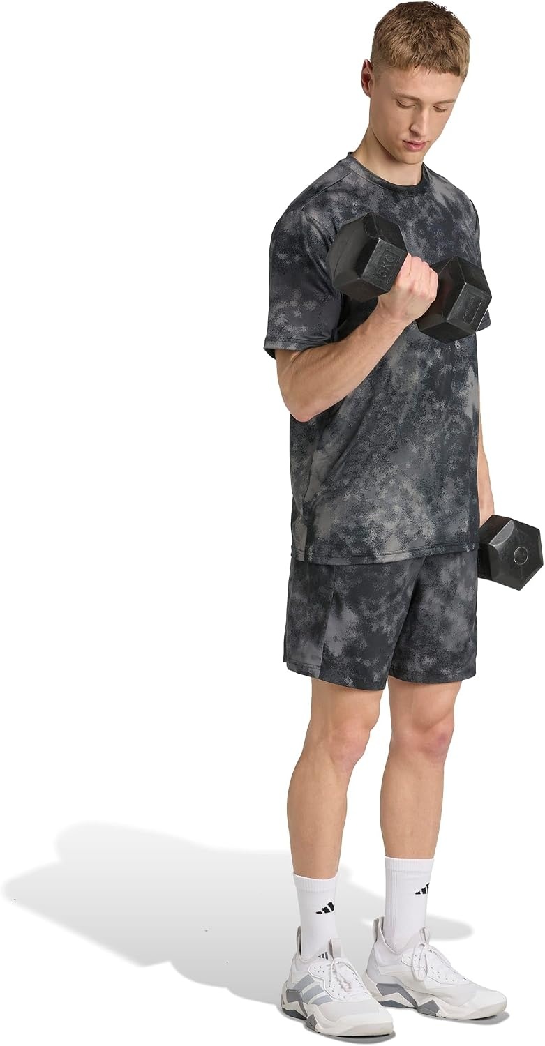 image:imageadidas Mens Train Essentials All Over Printed ShortsBlack