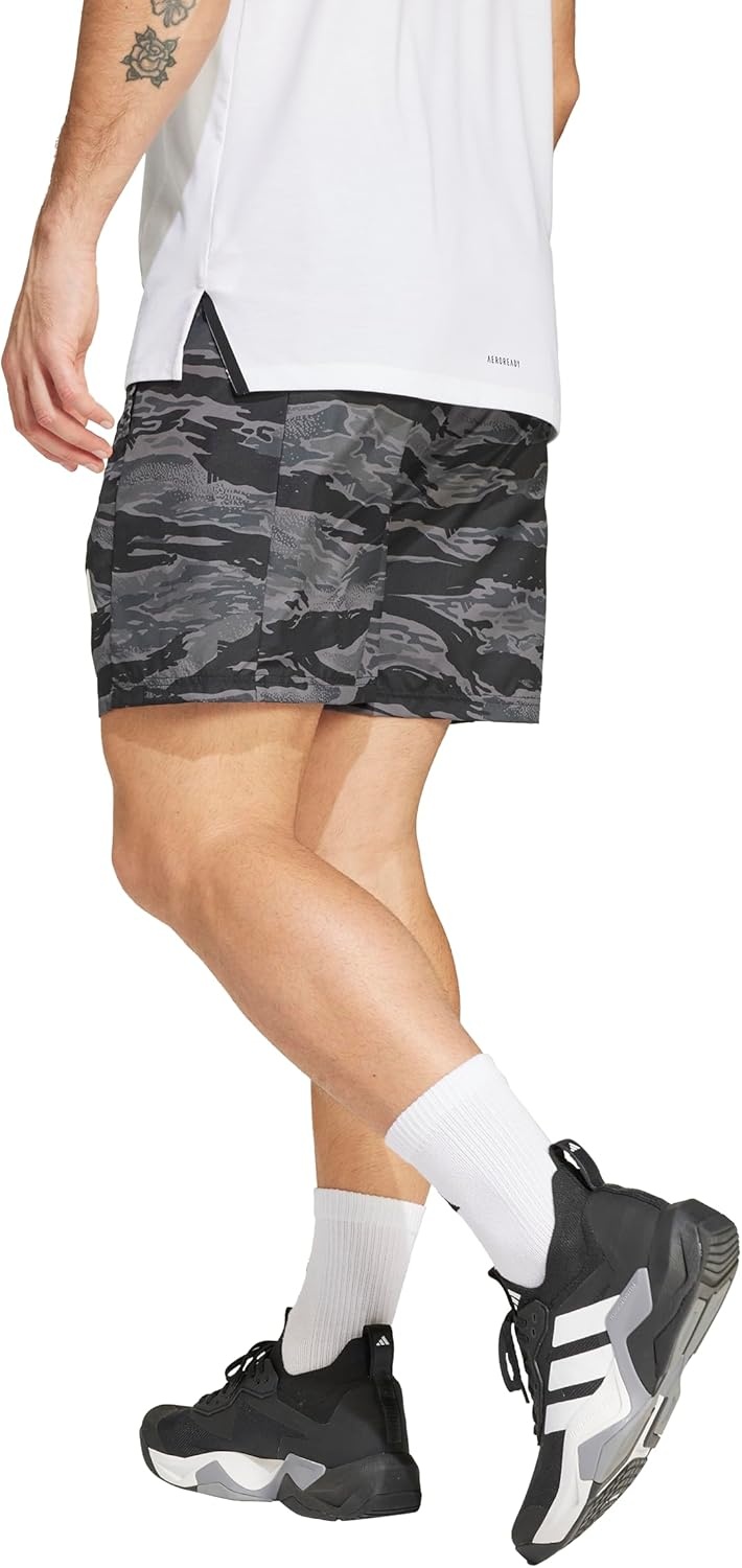 image:imageadidas Mens Train Essentials All Over Printed ShortsBlackGrey