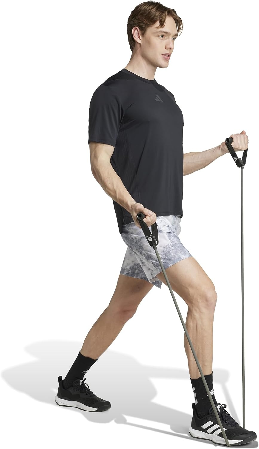 image:imageadidas Mens Train Essentials All Over Printed ShortsHalo Silver