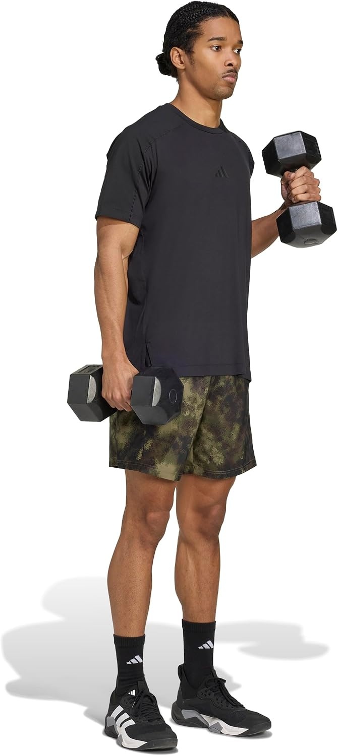 image:imageadidas Mens Train Essentials All Over Printed ShortsOlive Strata