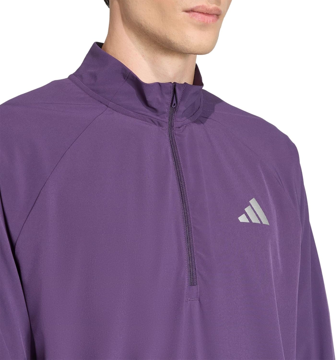 image:imageadidas Mens Train Essentials Holiday Pack Quarterzip Track TopAurora Plum